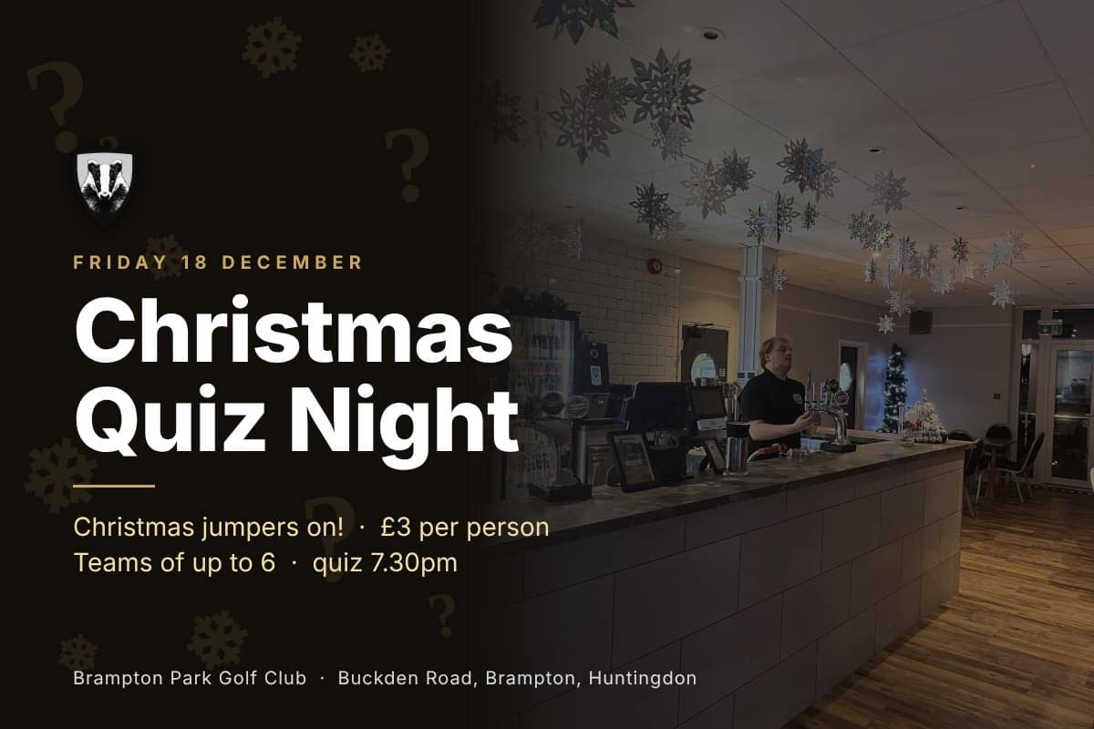 Christmas Quiz Night at Brampton Park Golf Club