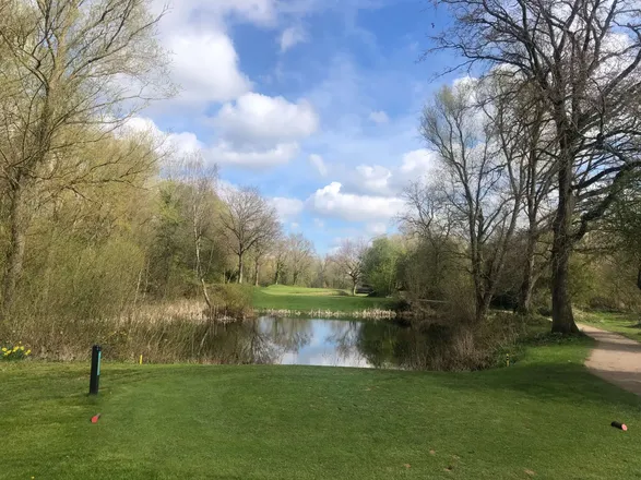 Venue Hire & Events 24 The pond on the course in spring at Brampton Park Golf Club