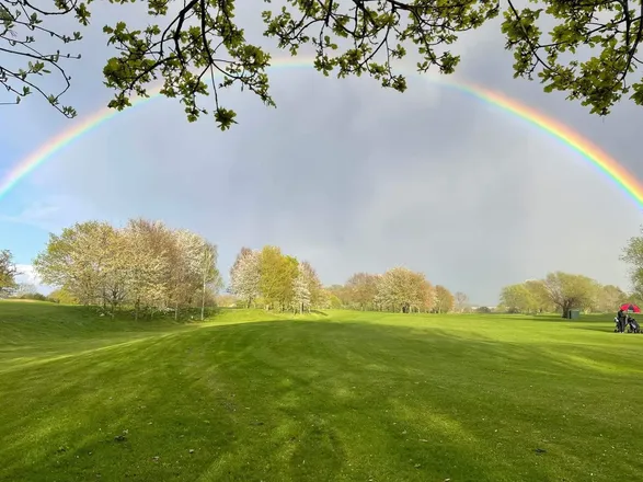 Venue Hire & Events 10 Rainbow over the golf course at Brampton Park Golf Club