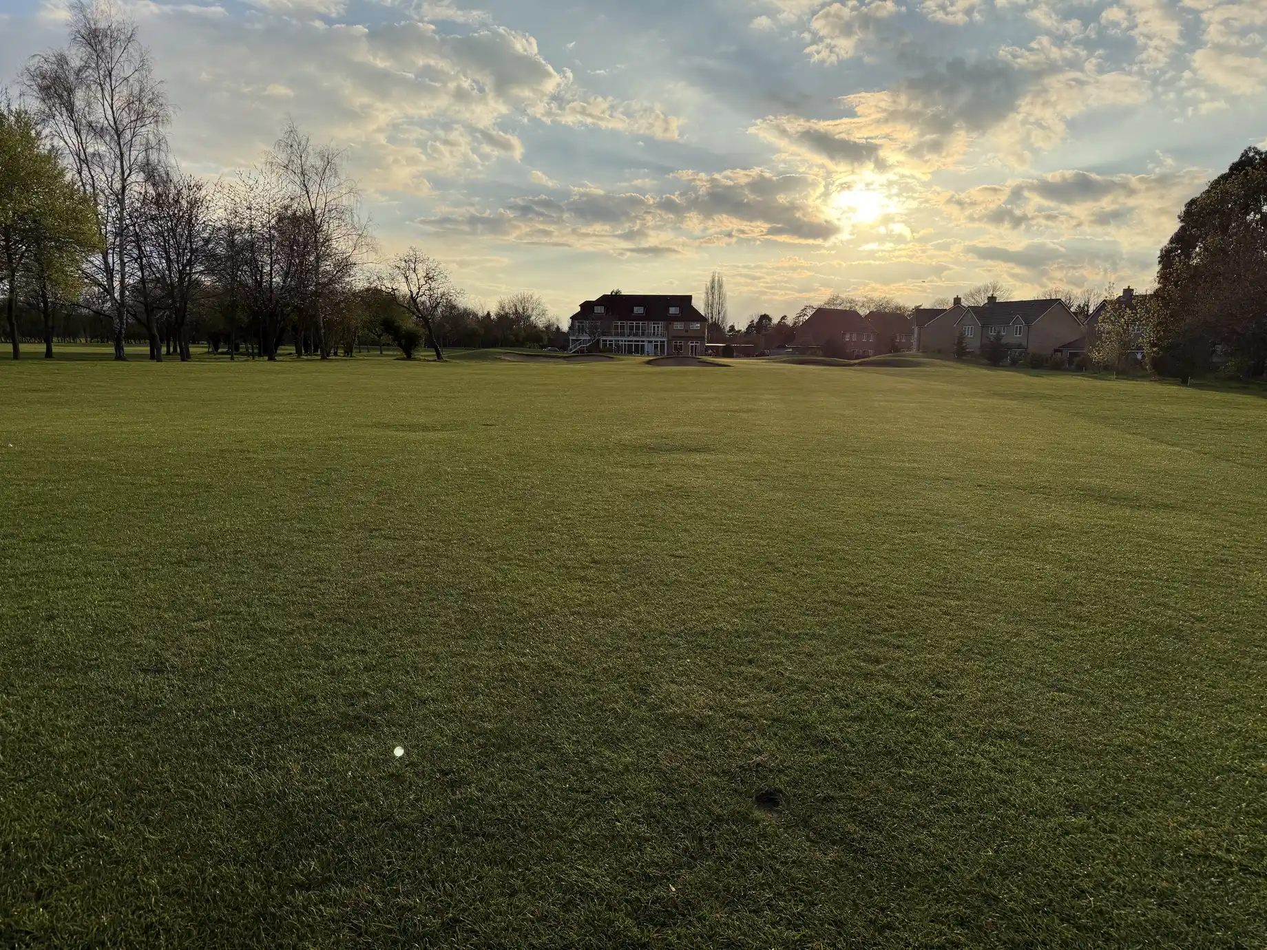 Brampton Park Golf Club 10 Sunset over the course and clubhouse at Brampton Park